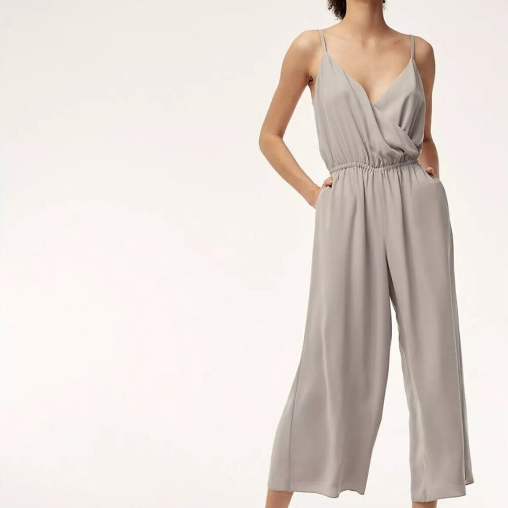 Wilfred Dusty Pink Holiday Party Evening Wedding Light Jumpsuit Size Large - Picture 5 of 16
